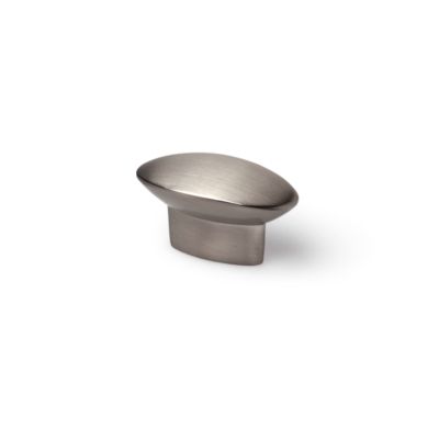Bouton de meuble ovale gris nickel 41 mm x 20 mm REI