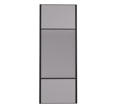 Porte de placard Miroir et Gris Profil noir H 248,5 x L 92,2 cm YNGENIO