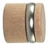 Embout bouchon diam 28 Finition Bois Naturel avec bague Chrome Mat par 2 - MOBOIS