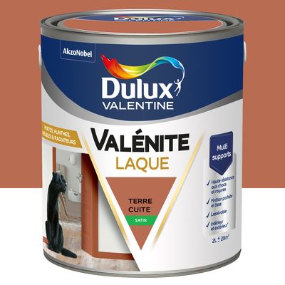 Peinture Boiseries Laque Acrylique Valénite Terre Cuite Satin 2 L - DULUX VALENTINE