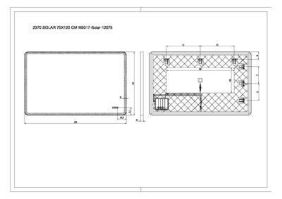 Miroir lumineux 75 X 120 cm Solar MP GLASS