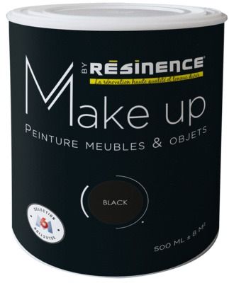 Peinture de rénovation meubles et boiseries black 500 ml MAKE UP by RESINENCE