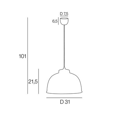 Suspension métal noir E27 60W Ø31 cm LITTLE DOCK - COREP