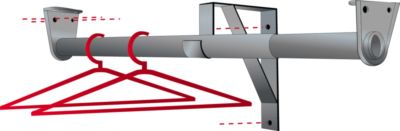 Barre de penderie extensible blanche 180 cm MOTTEZ