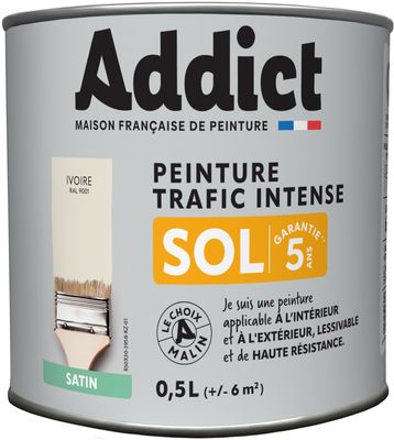 Peinture SOL Satin ivoire Ral 9001 0.5L ADDICT