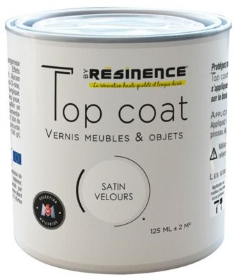 Résine de protection meubles et boiseries Top Coat satin velours 125 ml RESINENCE