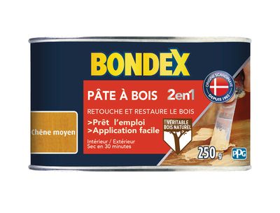 Bondex - Pâte à Bois - 250gr - Chêne Moyen