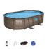 Piscine hors sol ovale Power SteelTM Swim VistaTM motif rotin 488 x 305 x 107 cm BESTWAY