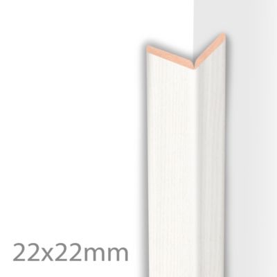 Moulure pliable blanche brillante 22 x 22 x 2600 mm