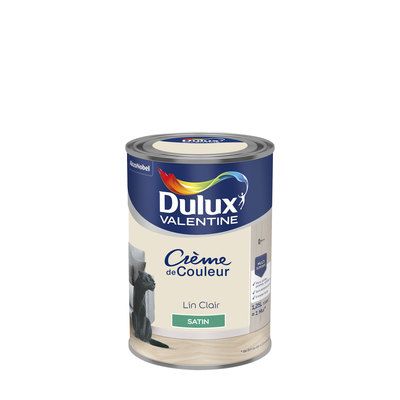 Peinture Crème de couleur Lin Clair satin 1,25 l - DULUX VALENTINE