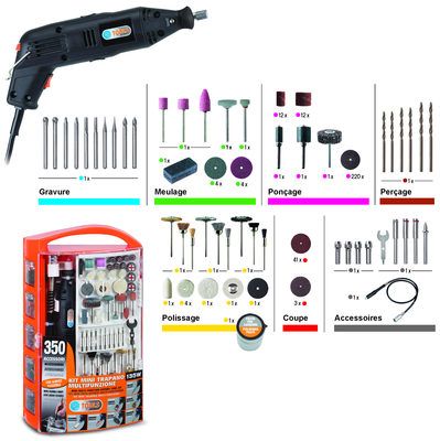 Outils de maquettisme 135 W avec 350 accessoires PG138WNT PG TOOLS