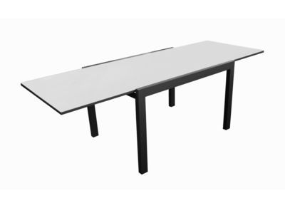 Table de jardin Elise rectangulaire 200/300 graphite et gris perle ALIZE