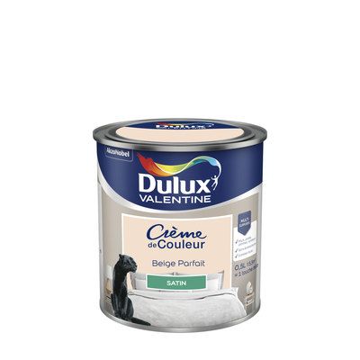 Peinture Crème de Couleur Beige Parfait satin 500 ml - DULUX VALENTINE