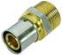 Raccord multicouche à sertir diamètre 16 mm mâle écrou libre 3/8 12/17 Chantier