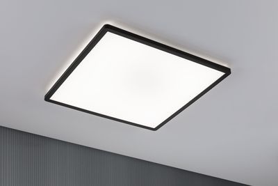 Plafonnier LED carré noir 420mm 4000K 22W ATRIA SHINE PAULMANN