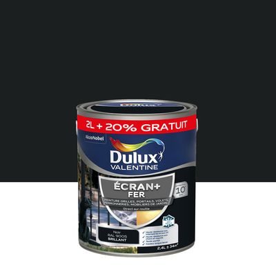 Peinture Ecran+ Fer  Brillant Noir 2,4 L - DULUX VALENTINE