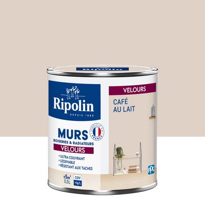 Peinture Velours Mur Boiserie Radiateur-0,5L-Café au Lait - RIPOLIN