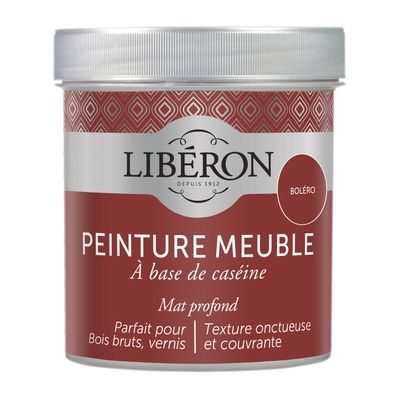 Peinture meuble bois à la caséine mat boléro 0,5 L LIBERON