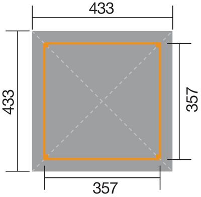 Tonnelle -  651 - 433 x 433 cm - bardeaux de toit inclus Livraison gratuite domicile WEKA