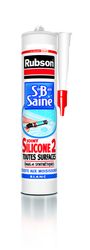 Mastic silicone blanc joints lisse Rubson 280ml