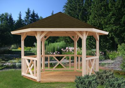 Kiosque bois Bois Naturel  Betty 9,9m2 PALMAKO