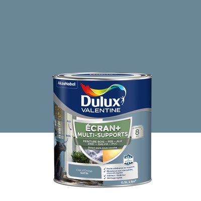 Peinture Ecran+ Multi-supports Dulux Valentine Satin Ciel d'Orage 0,5 L