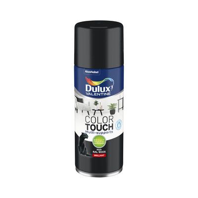 Aérosol de peinture Color Touch noir RAL 9005 brillant 400 ml - DULUX VALENTINE