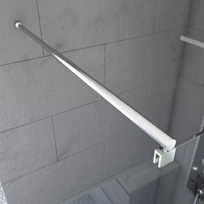 Barre de fixation murale chromée extensible 70-100 cm paroi de douche à l'italienne AURLANE