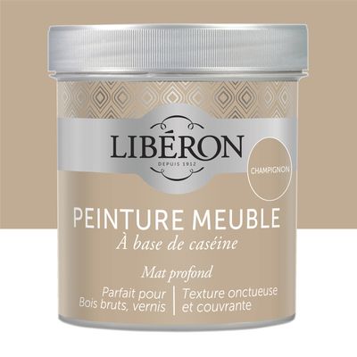 Peinture meuble bois à la caséine mat champignon 0,5 L LIBERON