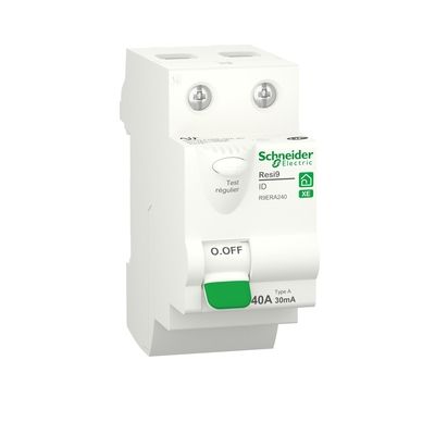 Interrupteur différentiel embrochable 40A 30mA type A - Resi9 XE SCHNEIDER ELECTRIC