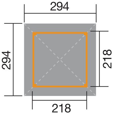 Tonnelle -  651 - 294 x 294 cm - bardeaux de toit inclus Livraison gratuite domicile WEKA