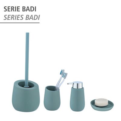 Gobelet de salle de bain Badi bleu gris WENKO