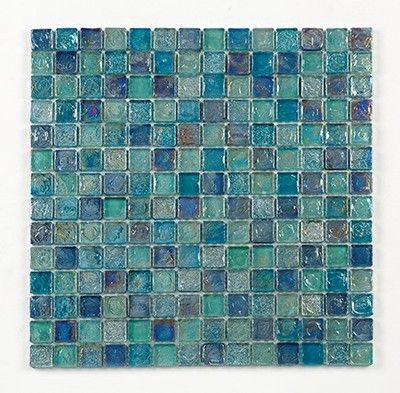 Mosaïque verre Curacao pailleté 30 x 30 cm MAT INTER