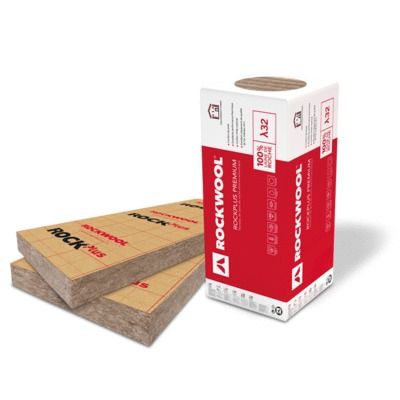 Laine de roche semi rigide ROCKPLUS PREMIUM kraft épaisseur 101 mm L 1,35  x l 0,60 m ROCKWOOL