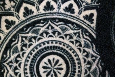 Tapis BOSTON "MANDALA NOIR" - 50x120cm - Ep.5mm ID MAT