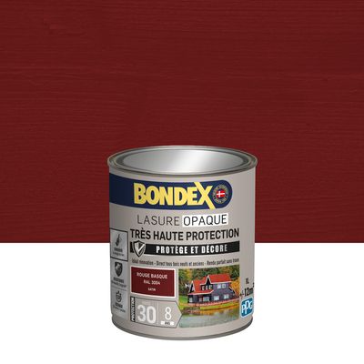 Bondex - Lasure Opaque - 8 ans - ind 30 - sat - 1l - rge basq ral 3004