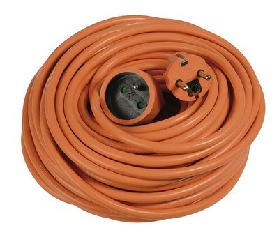 Rallonge électrique de jardin IP20 25m 3G1,5 orange GEFOM