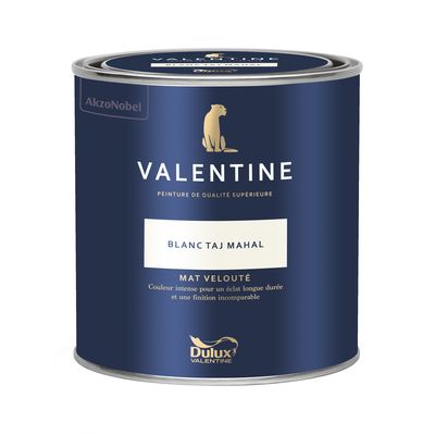 Peinture Valentine Mat Velouté Blanc Taj Mahal 0,5L - DULUX VALENTINE