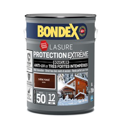 Lasure protection extrême 12 ans chêne foncé 5 l BONDEX