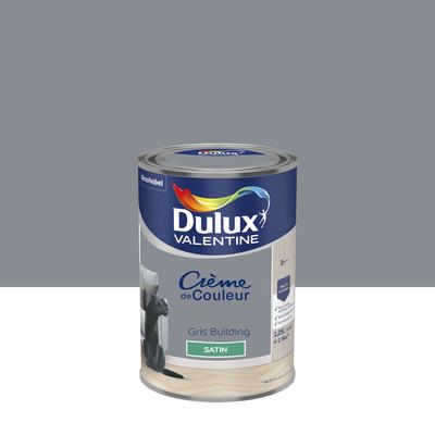 Peinture Crème de Couleur Gris Building satin 1,25 l - DULUX VALENTINE