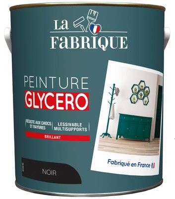 Peinture glycero Noir brillant 2,5 l - LA FABRIQUE