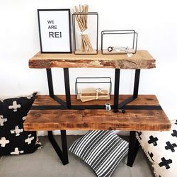 REI Pied pour meubles, tables et bars rectangle à visser acier mat
