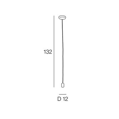 Monture suspension acier brossé E27 15W CUP - COREP