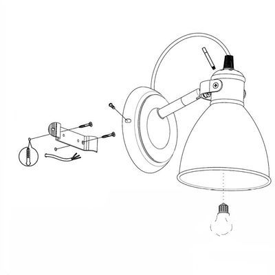 Applique PRIDDY métal noire E27 40W - EGLO