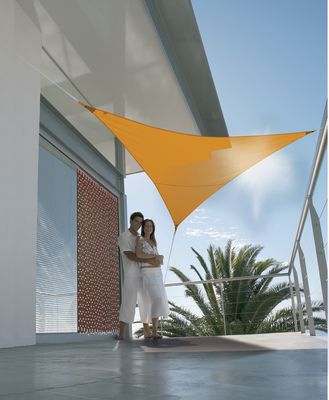 Voile ombrage triangulaire 3.60 m coloris mangue  JARDILINE