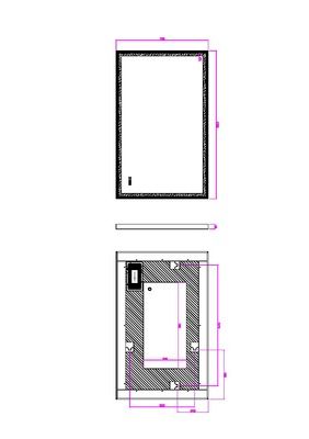 Miroir en bois lumineux 75 X 120 cm Swann Wood MP GLASS