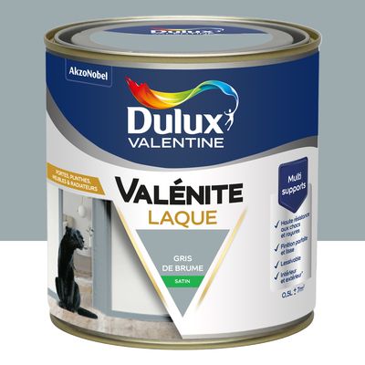 Peinture Boiseries Laque Acrylique Valénite Gris De Brume Satin 0,5 L - DULUX VALENTINE