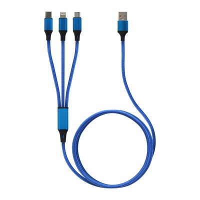 Câble USB 3 en 1 USB C / A /Micro USB 2,5 m - GEFOM