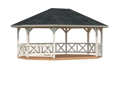 Kiosque bois Bois Naturel  Betty 25m2 PALMAKO Livraison incluse domicile