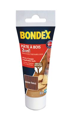 Bondex - Pâte à Bois - 80gr - Chêne Foncé